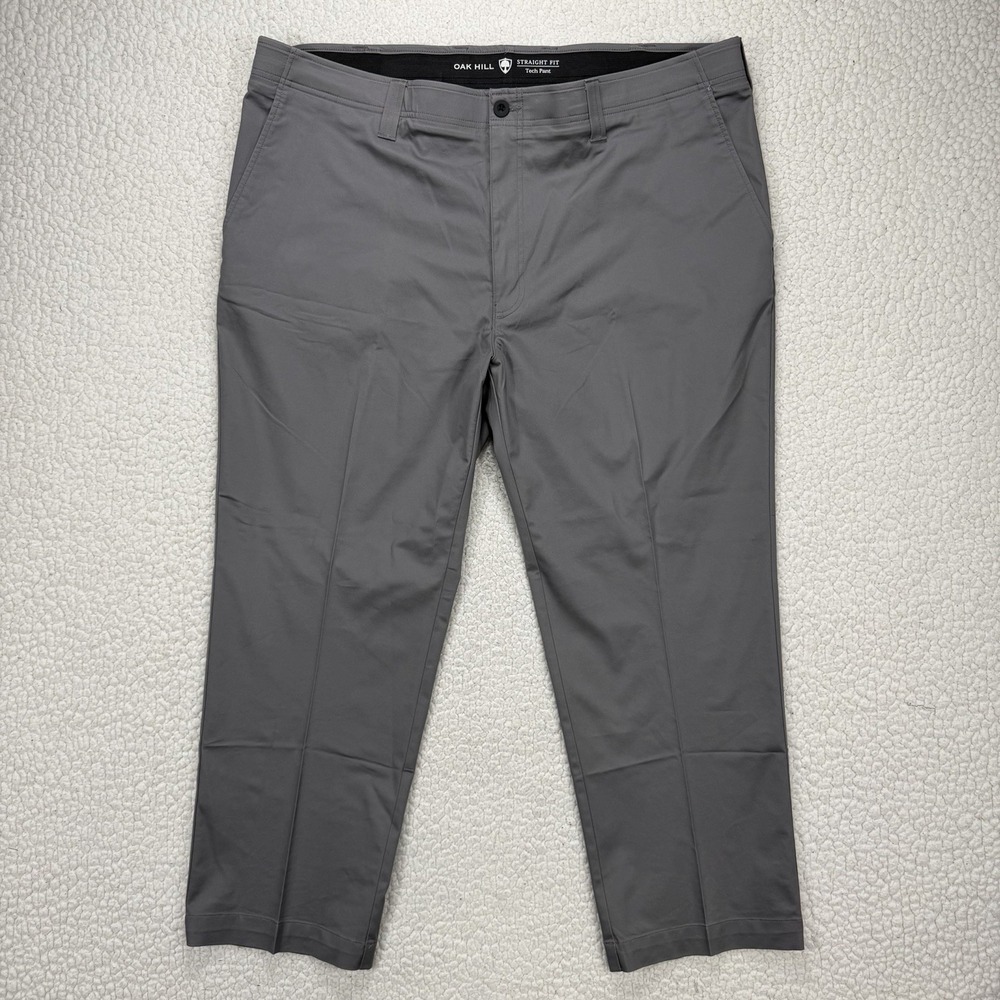 Oak Hill Tech Pants Men's 46x28 Gray Straight Fit Golf Performance‎ Smart Casual